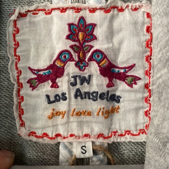 Johnny Was heather grey embroidered jacket - Picture 3 of 4